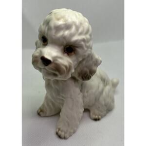 Vintage Napco Napcoware Japan - 3 3/4 in Ceramic White Poodle Figurine